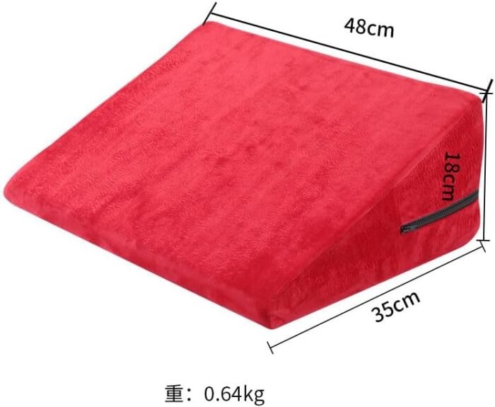 Sex Pillow Sex Toys Adult Toys Triangle Pillow Position Cushion Foam Sex Furniture Position Pillows Foam Ramp Cushion Sex Furniture for Men Women Couples, Red - Image 2