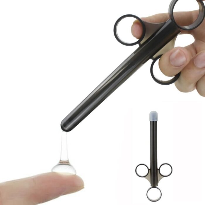 Enema Lube Injector Reusable Anal Enema Syringe Injecter Lubricant Applicator Sex Toys for Adults Lube Launcher Oil Inject with Head Cap for Men Women Gay Couples - Image 2