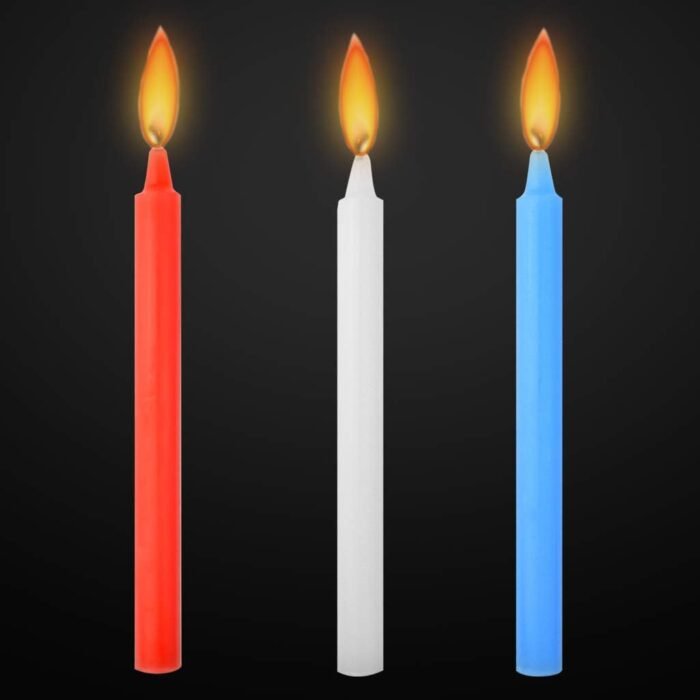 6 Pcs Low Temperature Candles, Fengek 7 Inch Low Heat Candles Romantic Wax Dripping, 5 Color - Image 5