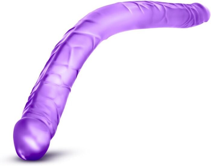 Blush Novelties - 16 inch Double Dildo Lesbian Couple Double Penetration DP Sex Toys for Women - Purple - Image 4