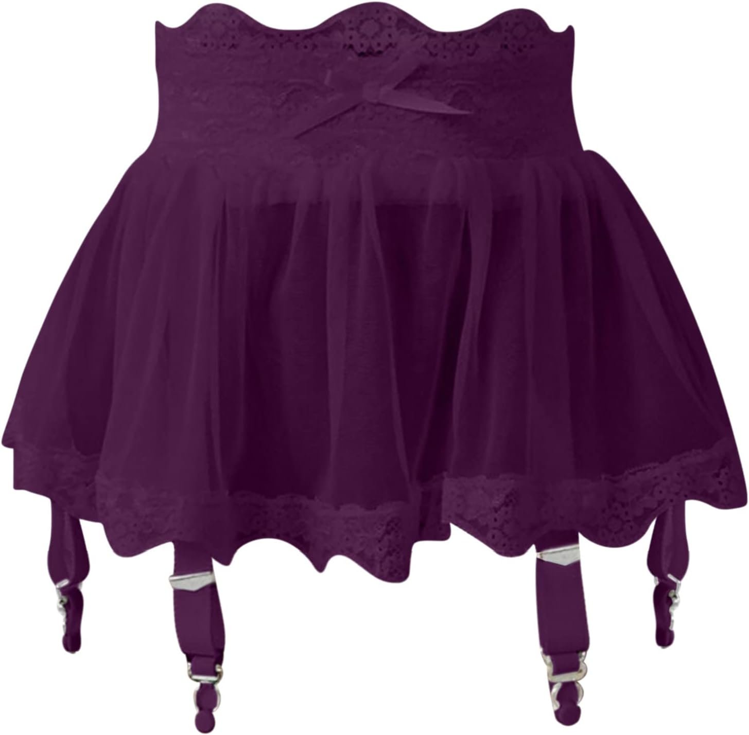 Womens Sexy Babydoll Lace Chemise 2 Pieces Garter Pjs No Stockings Sleepwear Nightwear Negligee - Image 2