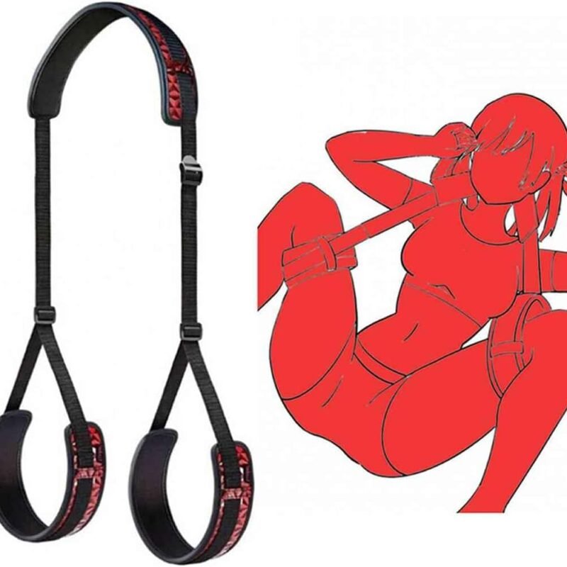 BDSM Thigh Sling Leg Restraints Kit Sex Accessories for Adults Couples Kinky Bondaged Rope Cord & Rope Kit Bonage Handcuffs Set Bed Straps Sex Under King Size Mattress Adult Play Bedroom Sweatshirt