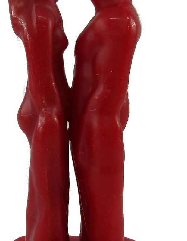 CircuitOffice Red Face to Face Lovers Couple Candle - Love Ritual - Fall in Lust with Me Spell