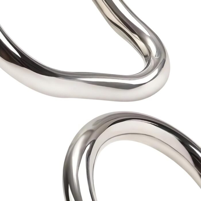 FST Metal Cock Ring Stainless Steel Cock Ring in 7 Sizes Penis Ring for Delay Ejaculation Lasting Erection Smooth Arc Pleasure Ring Erection Rings for Men (1.88 Inch) - Image 4