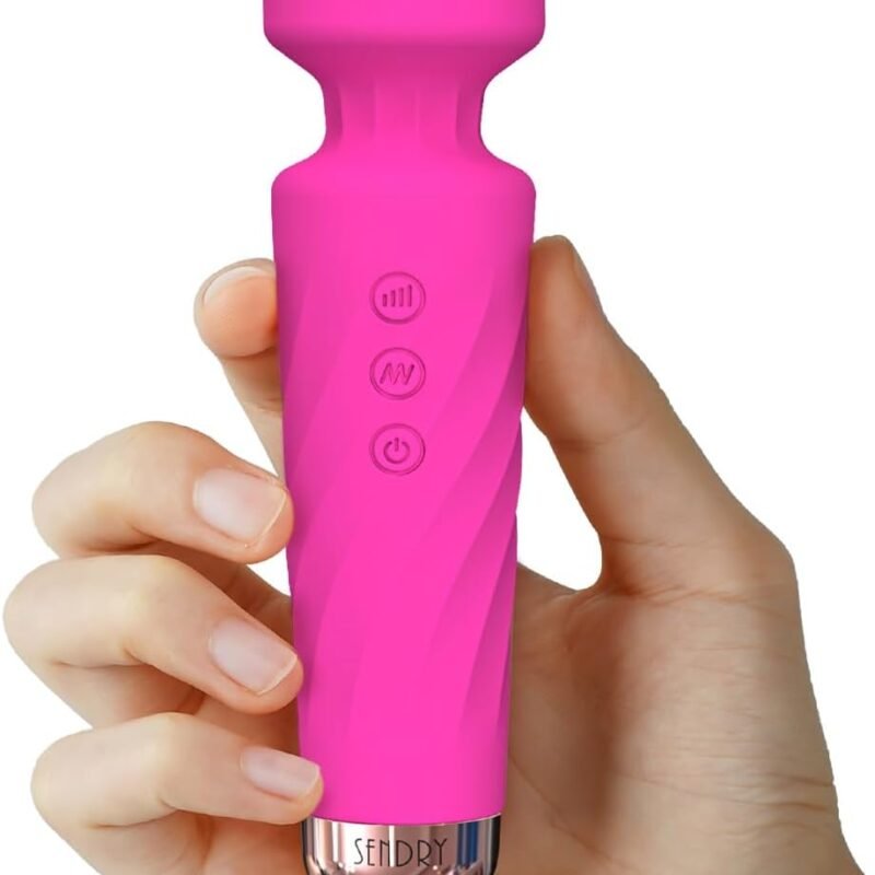 Wand Vibrator for Women, Female Sex Toys, Wand Massager, Adult Toys, Rechargeable Personal Massager, Dildo, 160 Vibration Modes for Pleasure (Rose)