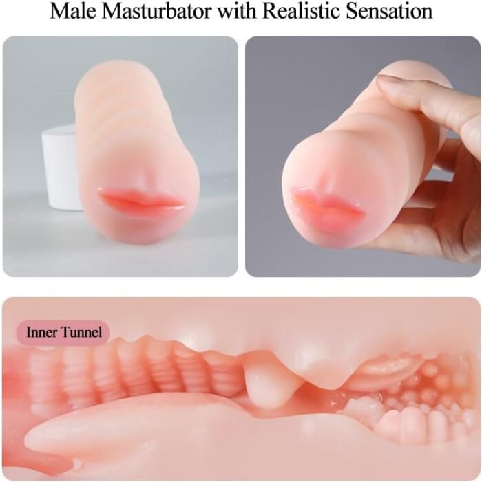 Male Masturbators, Deep Throat Blow Job Sex Doll Adult Sex Toys for Men's Penis Stimulation, Realistic Mouth Sex Close-Ended Men's Stroker Oral Adult Toy for Men Masturbation - Image 2