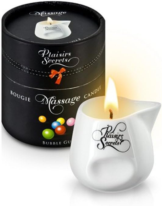 Edible Massage Candle in Ceramic Pot with spout 2.82fl oz (Bubble Gum)