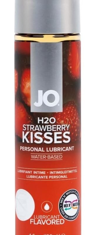 JO H2O Strawberry Flavored Lubricant, Water Based Sugar Free Lube for Men, Women and Couples,4 Fl Oz
