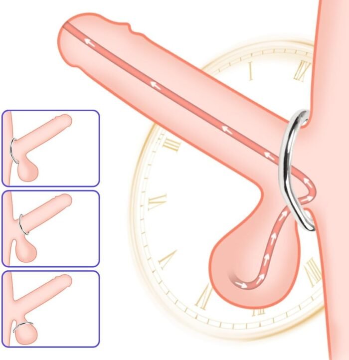 FST Metal Cock Ring Stainless Steel Cock Ring in 7 Sizes Penis Ring for Delay Ejaculation Lasting Erection Smooth Arc Pleasure Ring Erection Rings for Men (1.88 Inch) - Image 2