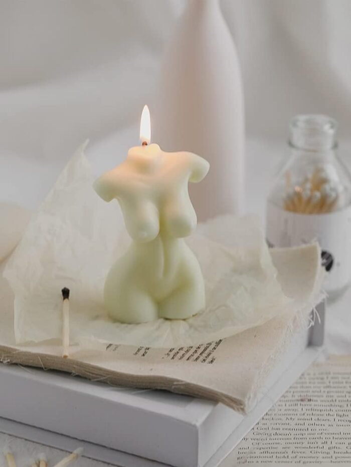 Bubble Candle Soy Wax Scented Candle Hand Poured Scented Candle and Female Body Shaped Candle Set2 Pieces Handmade Candle Decorative Candle for Bedroom Bathroom Wedding Use or Gifting - Image 3