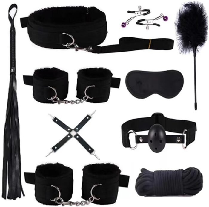 Sex Ties for Adults Couples Bed Restraint Kit for Couples Under King Bed Neck to Wrist Bondage Restraints Sex Set Wrist Ankle Straps for Adult Play Sex Handcuffs Set for Bedroom Kinky Toys Sweater - Image 7