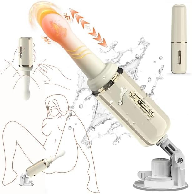 Sex Machine Thrusting Dildo G Spot Vibrator Women Sex Toys, Realistic Dildo Waterproof with 7 Thrusting & 7 Vibration & Heating Modes, Fast Bouncing Vibrating Penis Adult Toys for Women G-spot Anal