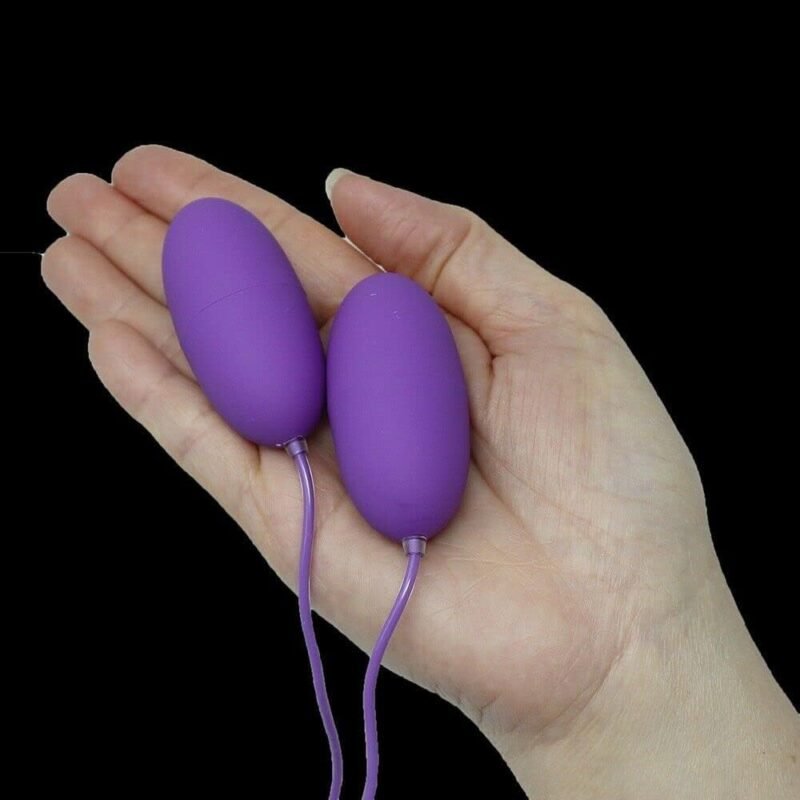 [WALLER PAA] USB Powered Vibrating Double Dual Egg Bullet Clit Anal G-spot Vibe Vibrator