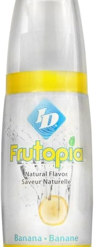 ID Frutopia Personal Lubricant - Banana Flavored, Water Based Lube, 3.4 Fl Oz Bottle