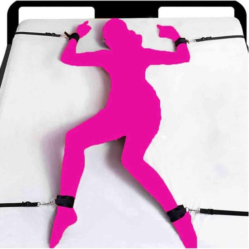 Sex Ties Downs Under Mattress for King Bed Restraints Sex Adults Bondaged Kit for Couples Bed Bondaged Restraints Sex BDSM Toys Soft Handcuffs for Bedroom Wrist Ankle Straps Adult Play Women Sweater