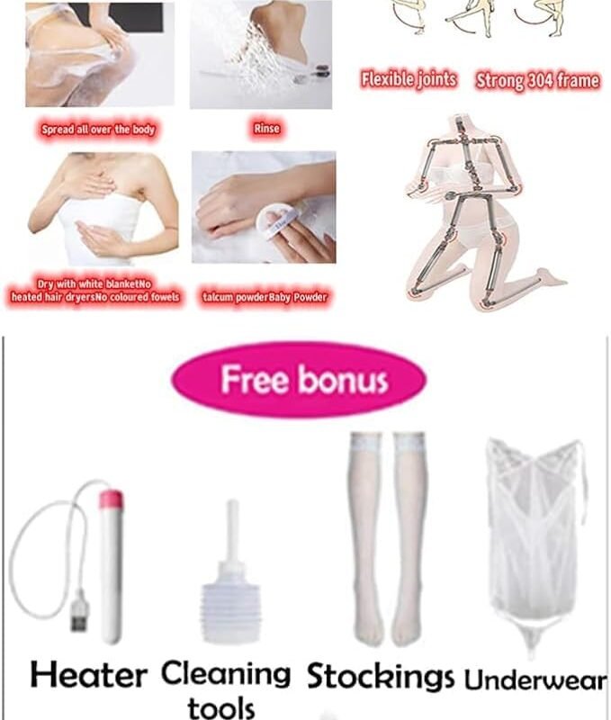 Full Size Sex Doll for Men, Realistic Sex Doll with Standing Big Breasts, TPE Life Size Sexy Doll Full Body, Adult Toys, Love Dolls Female Torso Adult Toys
