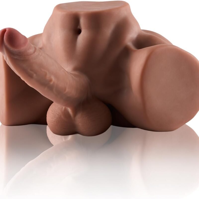 9.8 LB Male Sex Doll with Thrusting Dildo for Women, Realistic Sex Torso Dildo for Men with Tight Hole & Testis, Unisex Adult Toys Female Gay Sex Toys for Women Mens Gay Couple Male Masturbator