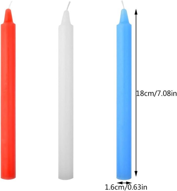 6 Pcs Low Temperature Candles, Fengek 7 Inch Low Heat Candles Romantic Wax Dripping, 5 Color - Image 2