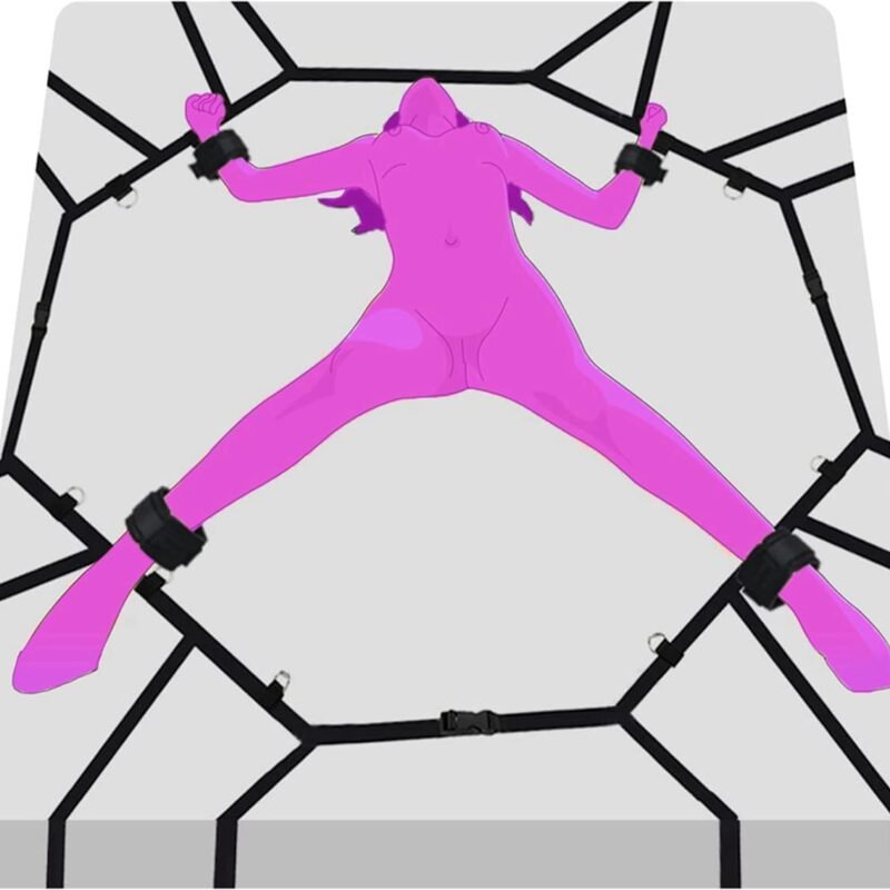 Bdsm Sex Bed Bondage Restraints Kit Toys Straps Sex Things Furniture Bondage Gear & Accessories Sexy Sex Fuzzy Handcuffs Hand Cuff Bracelets Set for Women Adults Bedroom Toys for Couples Kinky Sweater