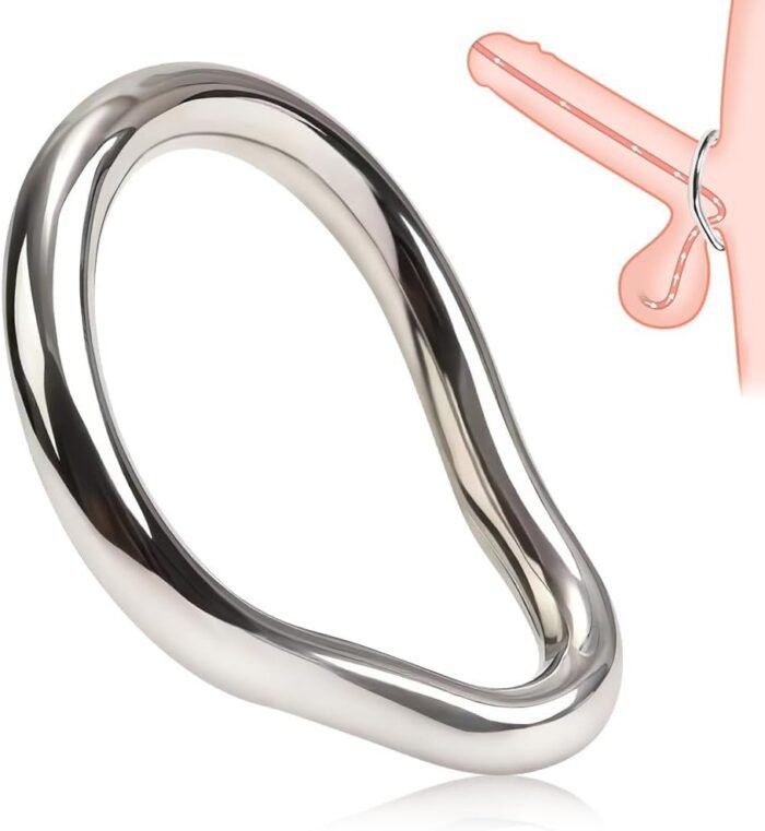 FST Metal Cock Ring Stainless Steel Cock Ring in 7 Sizes Penis Ring for Delay Ejaculation Lasting Erection Smooth Arc Pleasure Ring Erection Rings for Men (1.88 Inch)