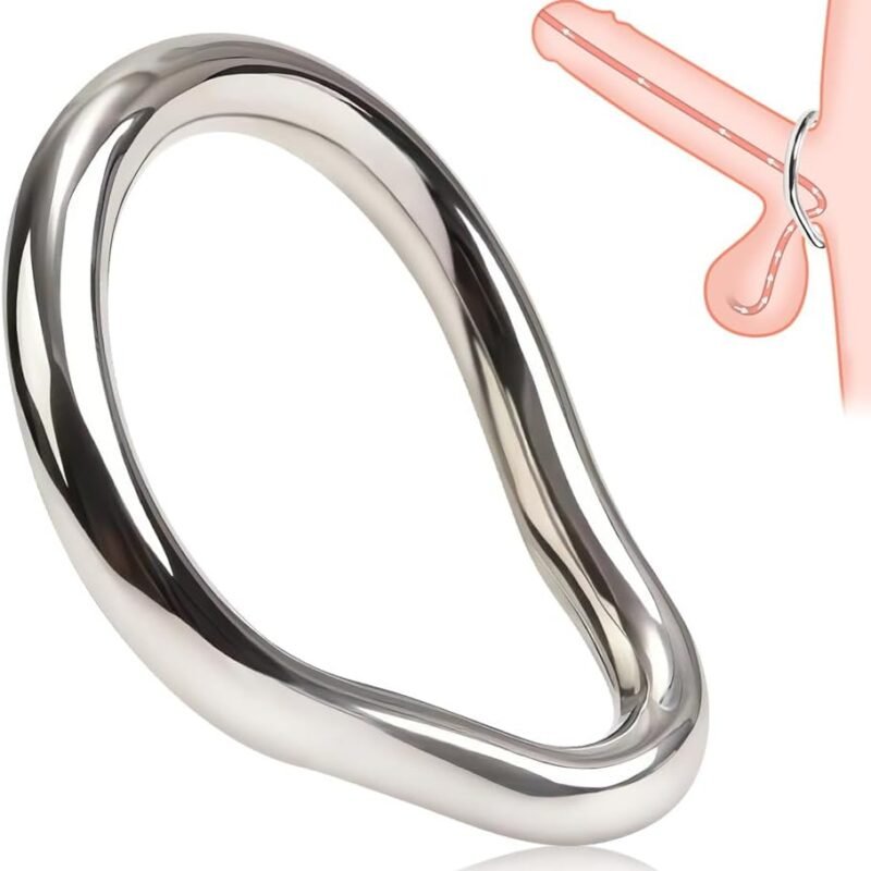 FST Metal Cock Ring Stainless Steel Cock Ring in 7 Sizes Penis Ring for Delay Ejaculation Lasting Erection Smooth Arc Pleasure Ring Erection Rings for Men (1.88 Inch)