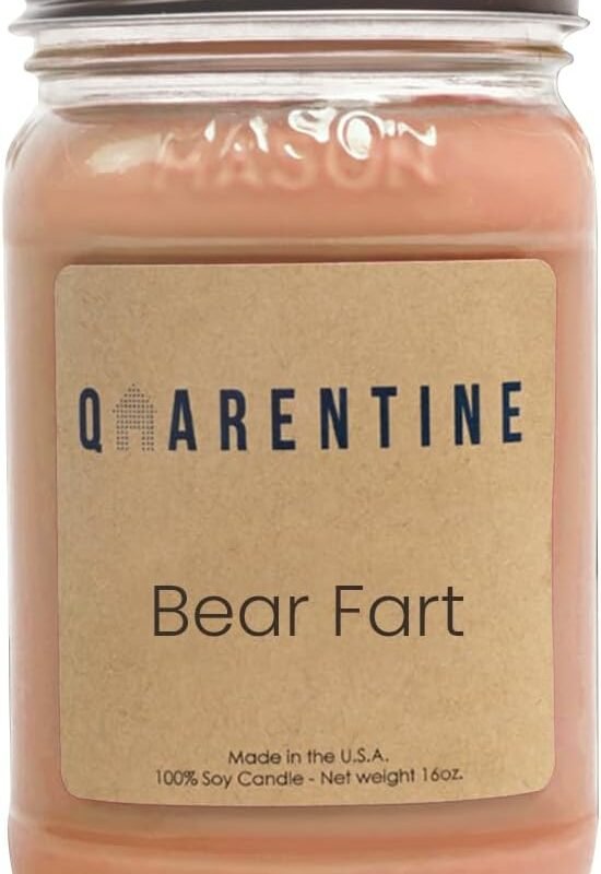 Organic Soy Wax Bear Farts Candle | Honey & Fruity Aroma | 100% Pure Soy & Essential Oils | Long-Lasting Scent | Hand-Poured in The USA | Perfect for Aroma Therapy (16oz)