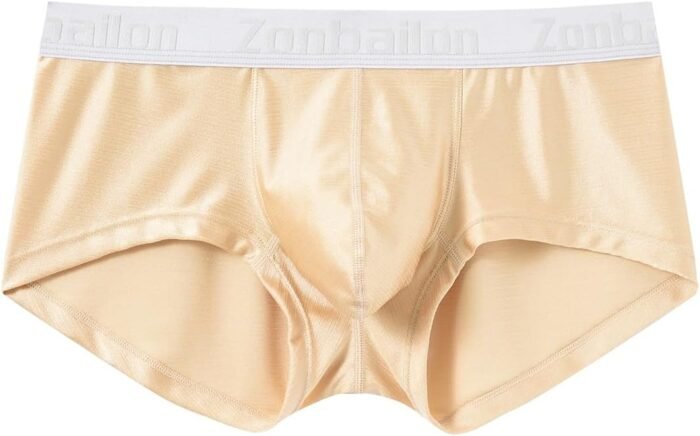 ZONBAILON Mens Sexy Bulge Enhancing Pouch Underwear Boxer Briefs Pack Short Leg Ball Pouch Tagless Silk Trunk - Image 4