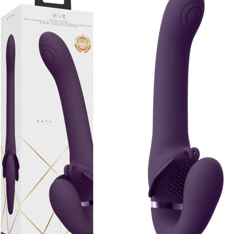 SATU PulseVibr StraplessStrapOn Pur VIVE033PUR