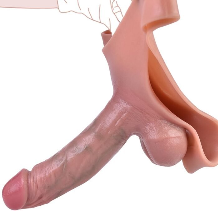 Strap-On Realistic Dildo Silicone Wearable Dildos Panties, Transgender Clothing Adult Toys with 7.5" Hollow Penis, Ultra Flexible Strap On Dildo, Anal G-Spot Play Sex Toys for Gay Men Couples - Image 7