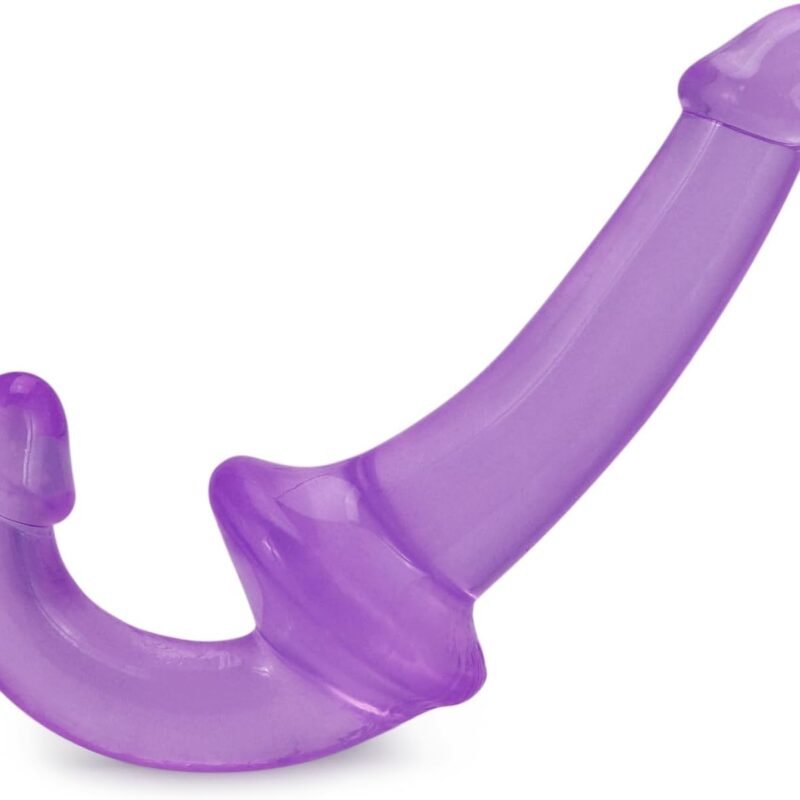 Double Ended Dildo Dual Dong Strapless Sex Toy Extra Long Flexible Realistic Penis G Spot Vaginal Anal Plug for Lesbian Female Masturbation, Purple