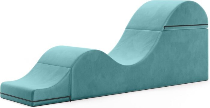 Liberator Aria Flip Chaise 18 Inch Wide - Convertible Sex Chair and Bed Bench, Teal - Image 6
