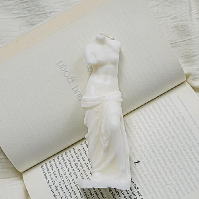 NatureMan 2 Pcs Venus Statue Scented Candle, Aroma Soy Wax Decorative Candle for Table Photo Prop Birthday Gift, for Meditation Stress Relief Mood Boosting Bath Yoga - Image 5