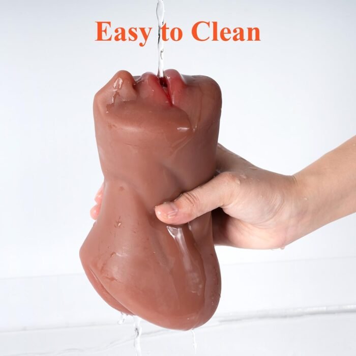 TANTALY 1.45LB 3 in 1 Male Masturbator, Pocket Pussy Sex Toys for Men with Sexy Mouth, Realistic Vagina and Tight Anus, Adult Sex Doll for Male Grace Wheat - Image 5