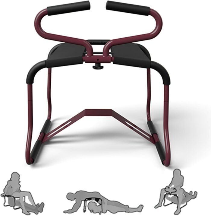 Updated Larger Enhancer Sex Chair, Sex Furniture Positions Stools for Love, Easy Assemble, Elastic Stable Straps Boost Your Sex Life, Adjustable Handrail with Weighing for Couples Adult Games, Gift