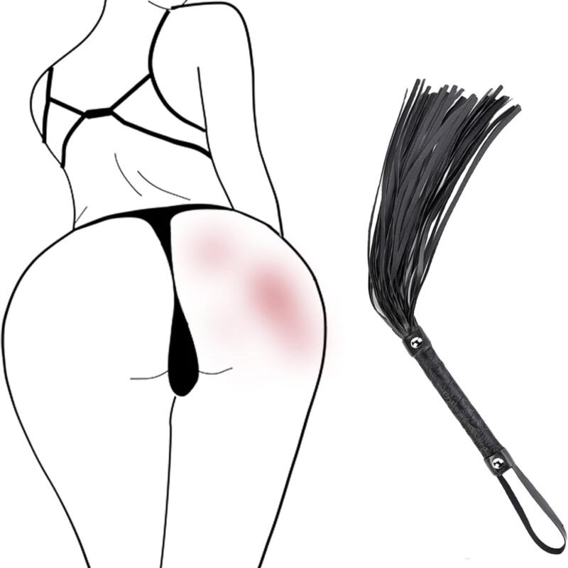 Sex Whip,BDSM Spank Bottom Fetishism Sexual Abuse Porn Whip for Adult Couples Games,Sex Toy Suitable for Role Play Bed Bondage Restraints Games
