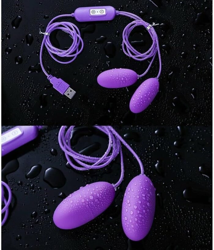 [WALLER PAA] USB Powered Vibrating Double Dual Egg Bullet Clit Anal G-spot Vibe Vibrator - Image 3