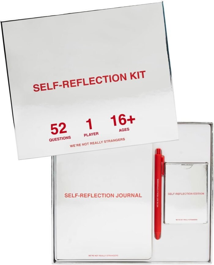 WE'RE NOT REALLY STRANGERS Card Game - 150 Conversation Cards for Adults, Teens, Couples, & Strangers with Self-Reflection Kit Card Game – 52 Reflective Cards, Pen, & Journal for Deep Conversations - Image 2