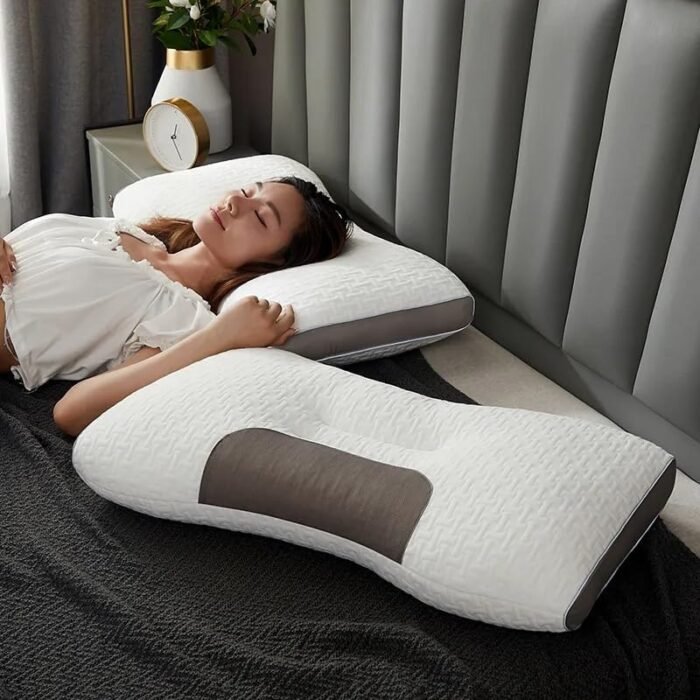 3D SPA Massage Pillow Cervical Orthopedic Neck Pillow to Help Sleep and Protect The Pillow Neck Soybean Fiber Massage Pillow - Image 3
