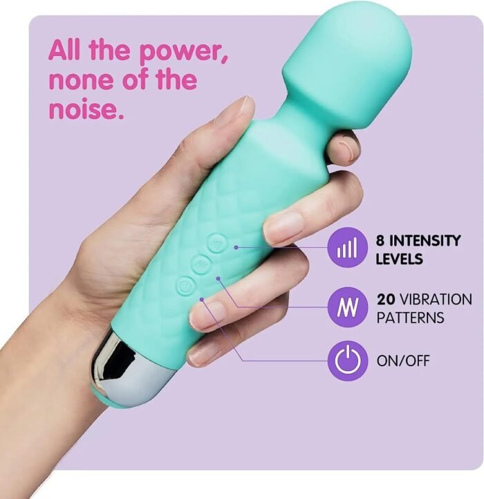 The Vibby Vibrator, a Quiet Running Water Resistant Wand Vibrator for her, Clitoris g-spot Stimulator Adult Sex Toy, USB Rechargeable, 20 Modes and 8 speeds, Made for discerning Women (Hot Pink) - Image 2