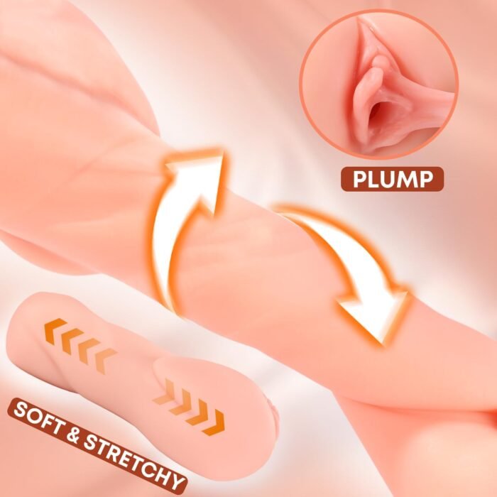 Male Masturbators Sex Toys Sex Dolls for Men - 2 in 1 Realistic Pocket Pussy Adult Sex Toys for Men, Plump and Fleshy Pocket Pussies Male Stroker Blowjob Toys for Man Masturbation Vaginal Anal - Image 3