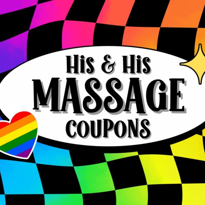 His And His Massage Coupons: Cute Love Coupon Book For LGBTQ Men/Couples | 52 Vouchers | Romantic Gift For Gay Couple, Boyfriend, Husband or Partner