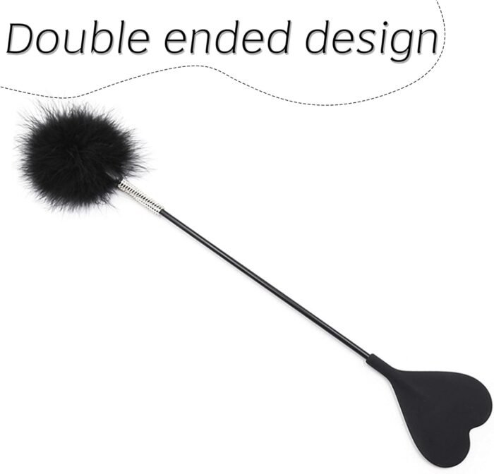 BDSM Bondage Blindfold Sex Restraints Kit Double Ended Tickler Sex Feather Spanking Paddle Eye Mask Blind Folds for Adult Sex Play Sexy Blindfold Fetish Bondage Accessories for Couple Women Men - Image 4
