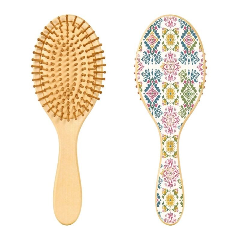 Nander Boho Exotic Detangling Hair Brush,Comfortable Scalp Massage Hairbrush for Hair Growth,All Hair Types for Women Men