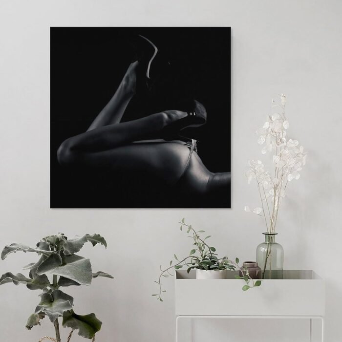 Female Body Print Erotic Canvas Prints Erotic Print Body Positive Art Black White Wall Art - Home Decor Living Room Bedroom Decoration Christmas Gift Canvas Wall Art Print Poster For Home School Offic - Image 5