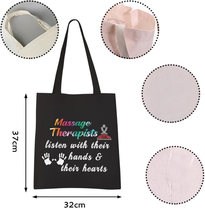 VAMSII Massage Therapist Gift Tote Bag - Massage Therapy Supplies - Masseuse & Massagist Gift - Image 2