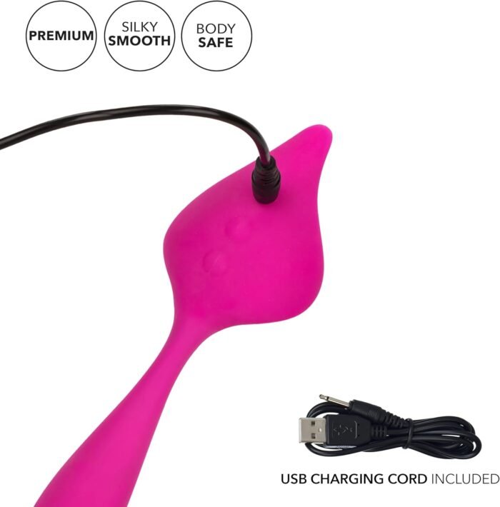 CalExotics Mini Marvels Marvelous Lover – Silicone Waterproof Compact Massager Vibrator – 10 Function Rechargeable Panty Teaser Vibe – Adult Sex Toy Massager for Couples – Pink - Image 4