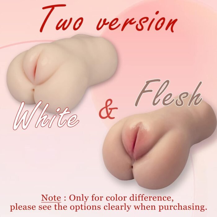 Male Masturbators Flexibility Pocket Pussy Toy with 3D Realistic Loli Girl Textured Vagina and Tight Anus Sex Stroker, Portable Adult Male Sex Toy for Men Masturbation Pleasure (White) - Image 7