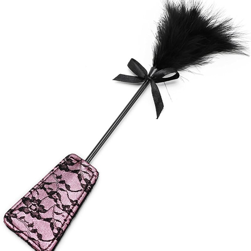 Sex Whip Lace BDSM Spank Bottom Fetishism Sexual Abuse Porn Whip for Adult Couples Games SM Sex Toys Flirt Spanking for Women Men (Pink)