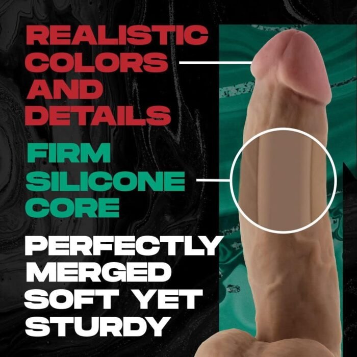 Shaft Model N Anatomical Side Curve Flexiskin Double Layered Realistic Dildo Vibrator - Extremely Soft Dildo Sex Toys - Premium Liquid Silicone Dildo Penis Replica Sex Toy for Lesbian Gay and Couple - Image 3
