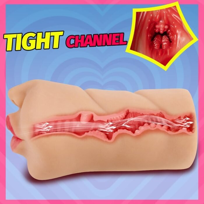 oyiyeyiyo Realistic Mouth Male Masturbator, Deep Throat Pocket Pussy Blow Job Stroker with Teeth and Tongue, Male Sex Toys for Men Masturbation, Sex Doll Adult Toy for Oral Sex (Light Brown) - Image 3